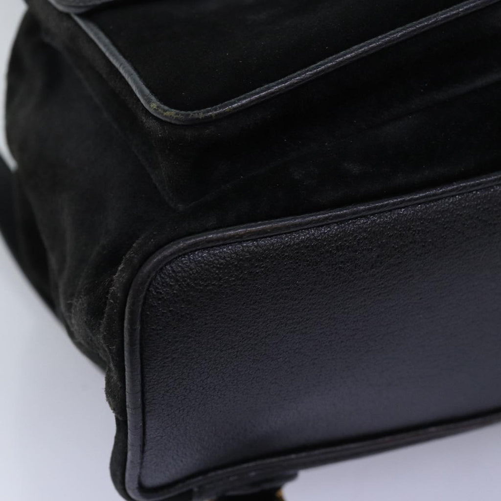 GUCCI Bamboo Backpack Suede Black 71825