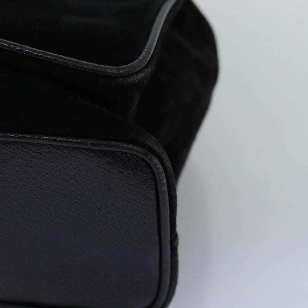 GUCCI Bamboo Backpack Suede Black 71825