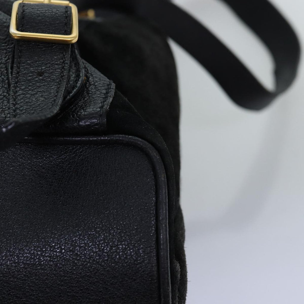 GUCCI Bamboo Backpack Suede Black 71825