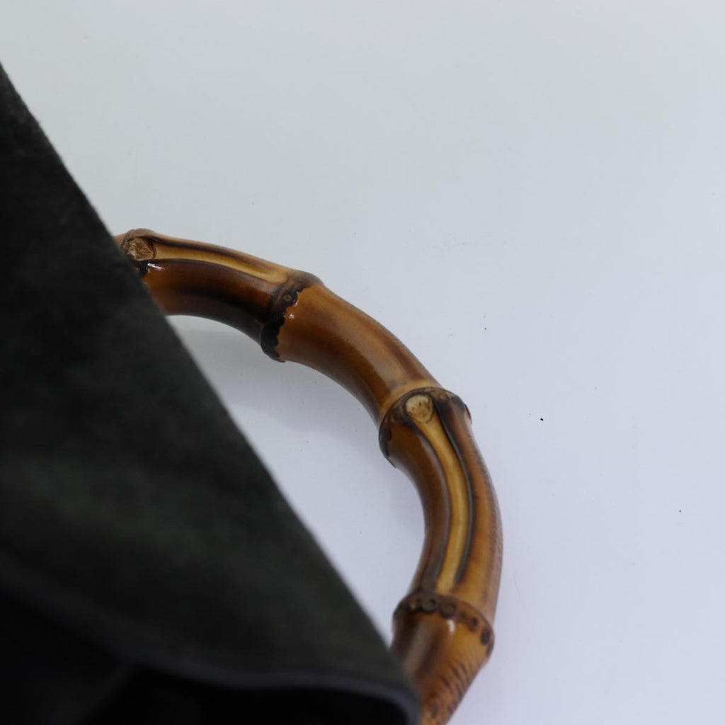GUCCI Bamboo Backpack Suede Black 71825