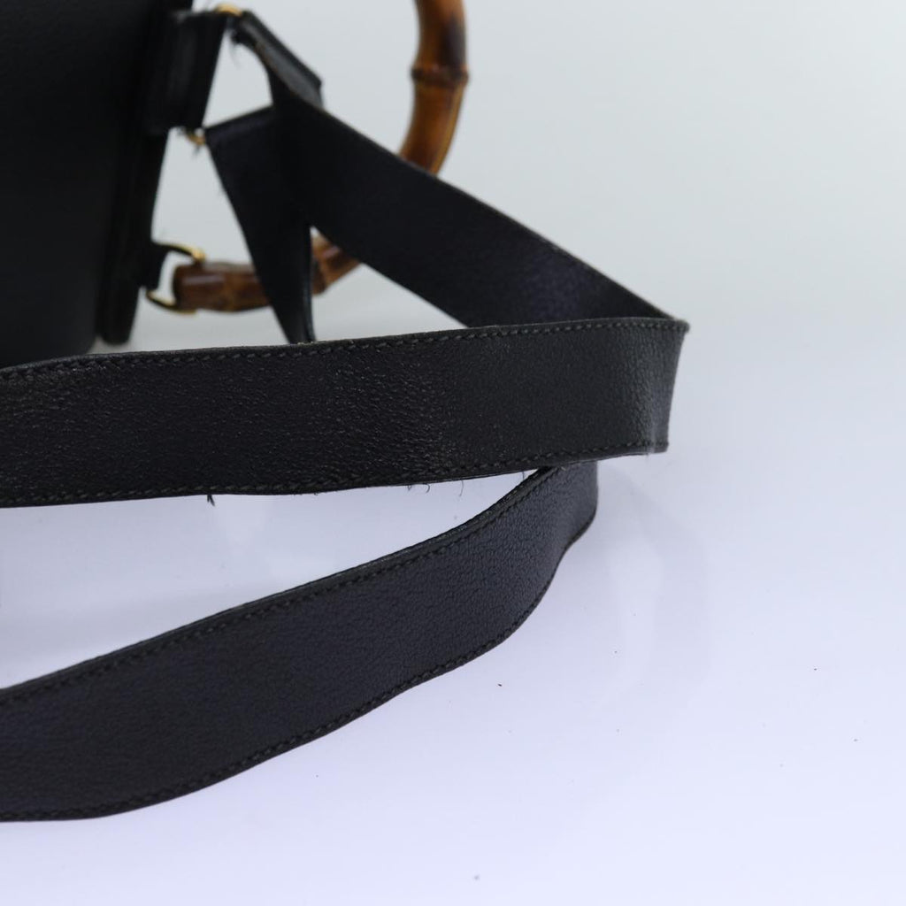 GUCCI Bamboo Backpack Suede Black 71825