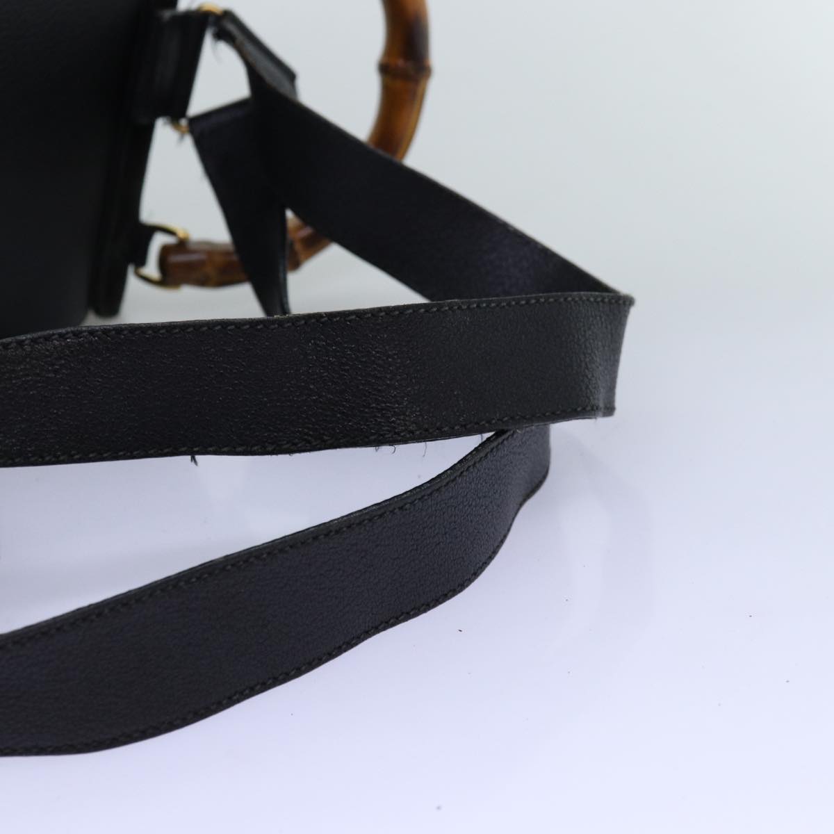 GUCCI Bamboo Backpack Suede Black 71825