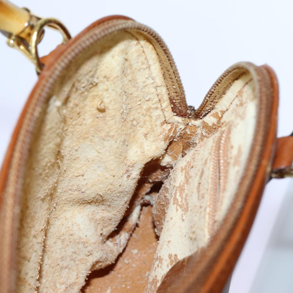 GUCCI Bamboo Hand Bag Leather Brown 007 2865 0231 71894