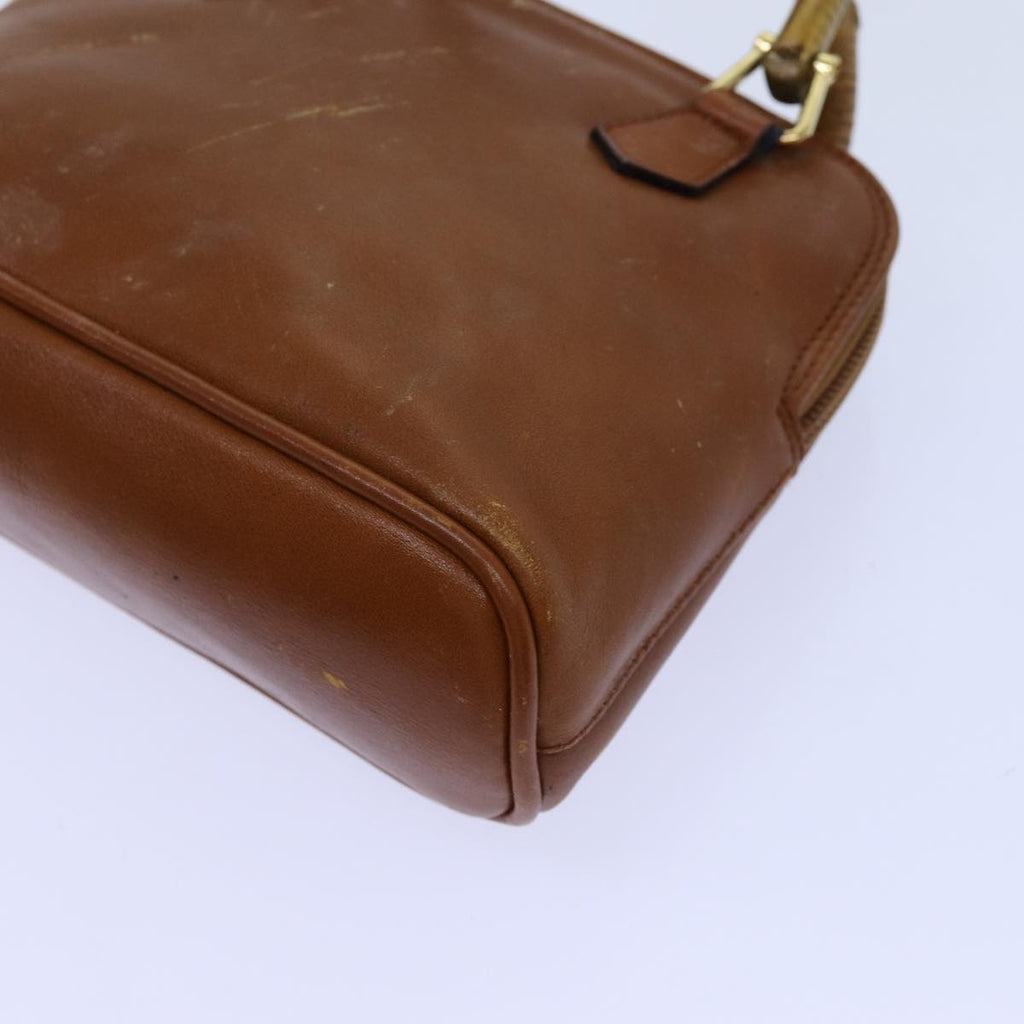 GUCCI Bamboo Hand Bag Leather Brown 007 2865 0231 71894