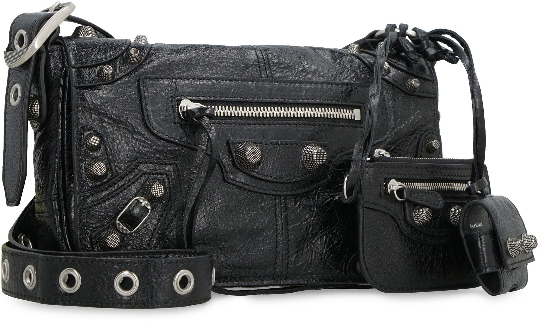 LE CAGOLE XS LEATHER BAG