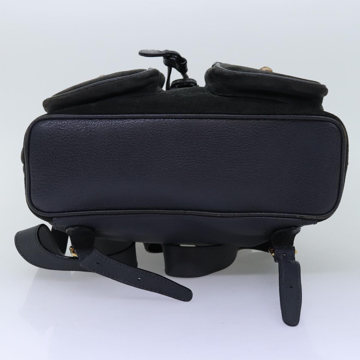 GUCCI Bamboo Backpack Suede Black 71916