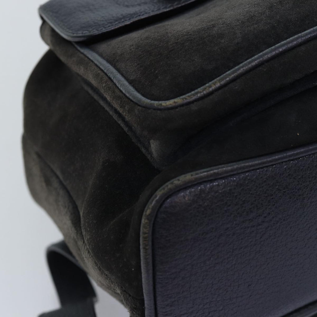 GUCCI Bamboo Backpack Suede Black 71916