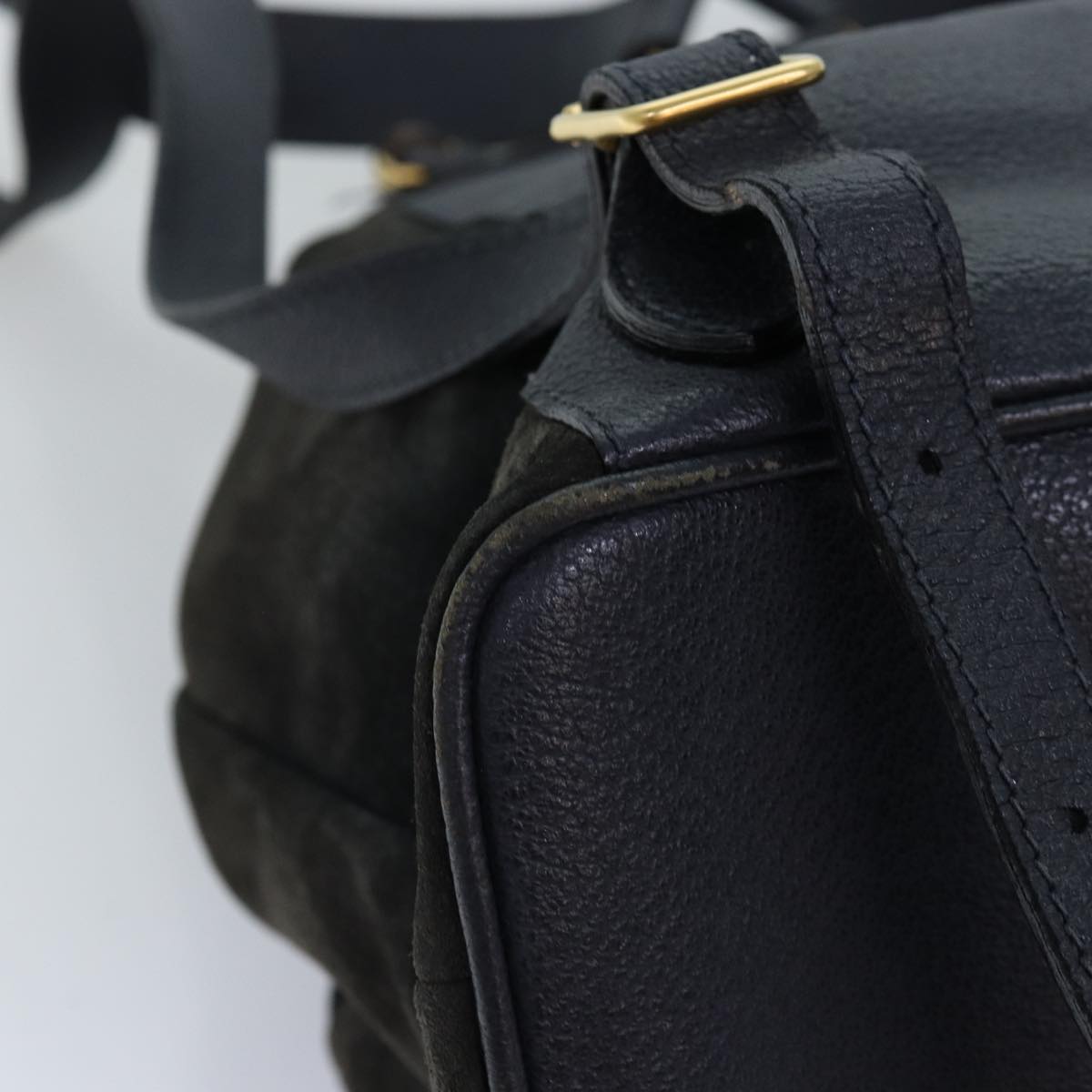 GUCCI Bamboo Backpack Suede Black 71916