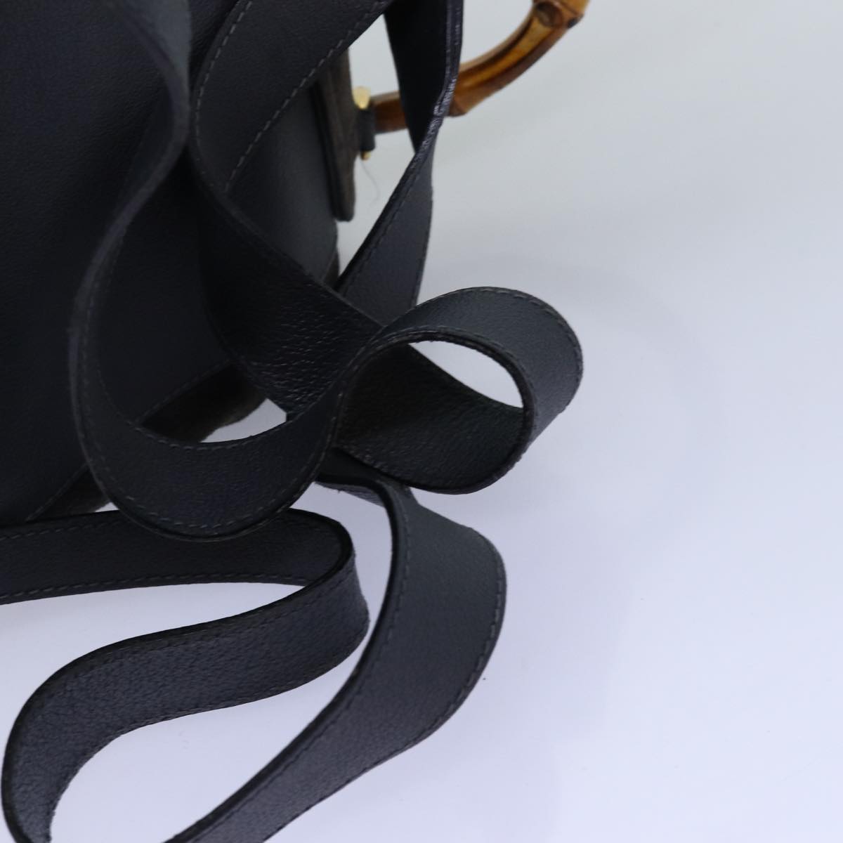 GUCCI Bamboo Backpack Suede Black 71916