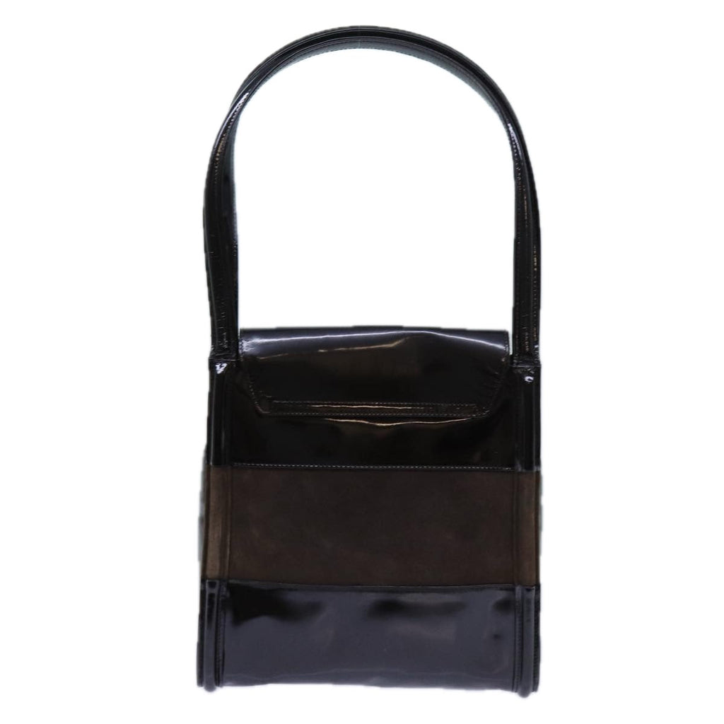 GUCCI Shoulder Bag Patent leather Brown 71917