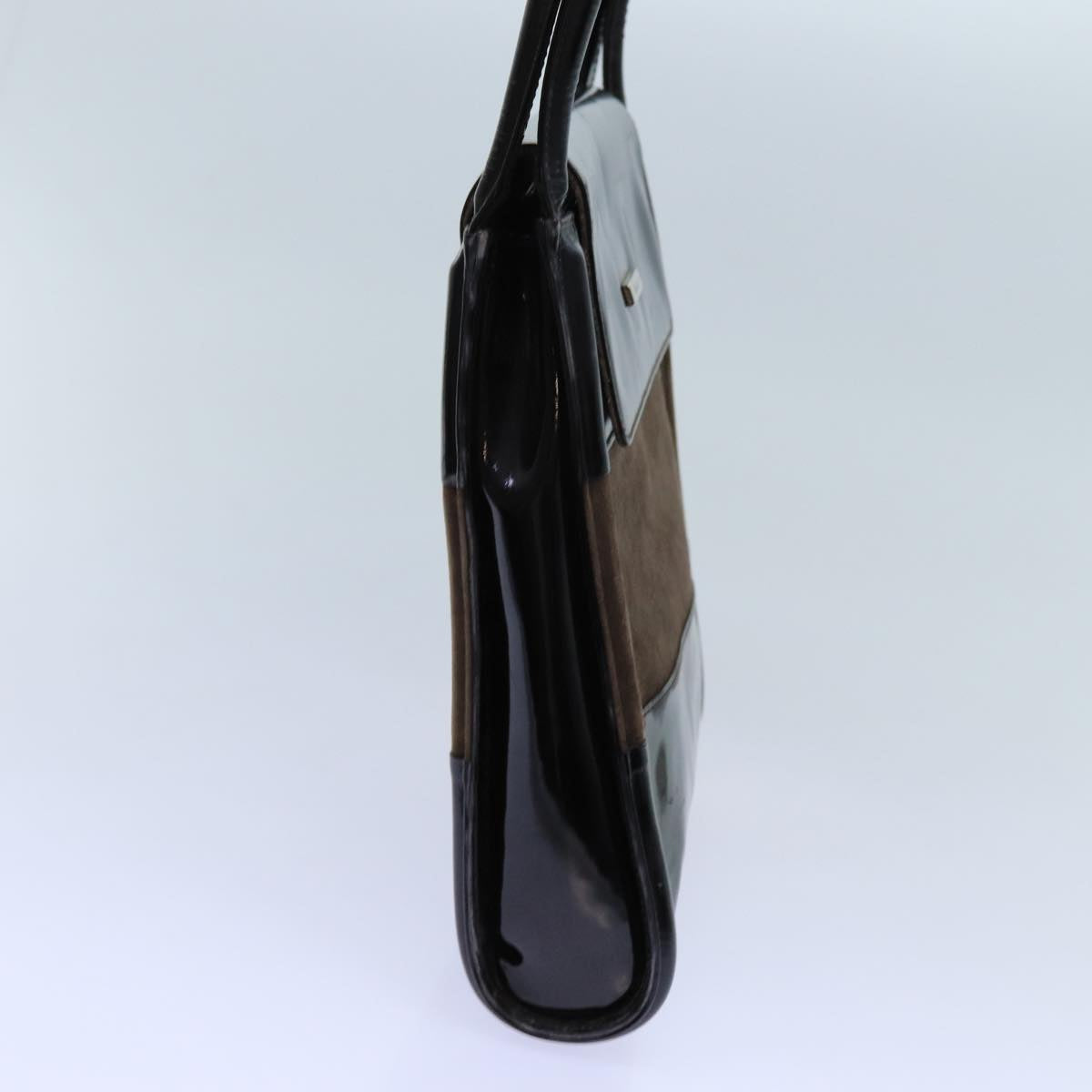 GUCCI Shoulder Bag Patent leather Brown 71917