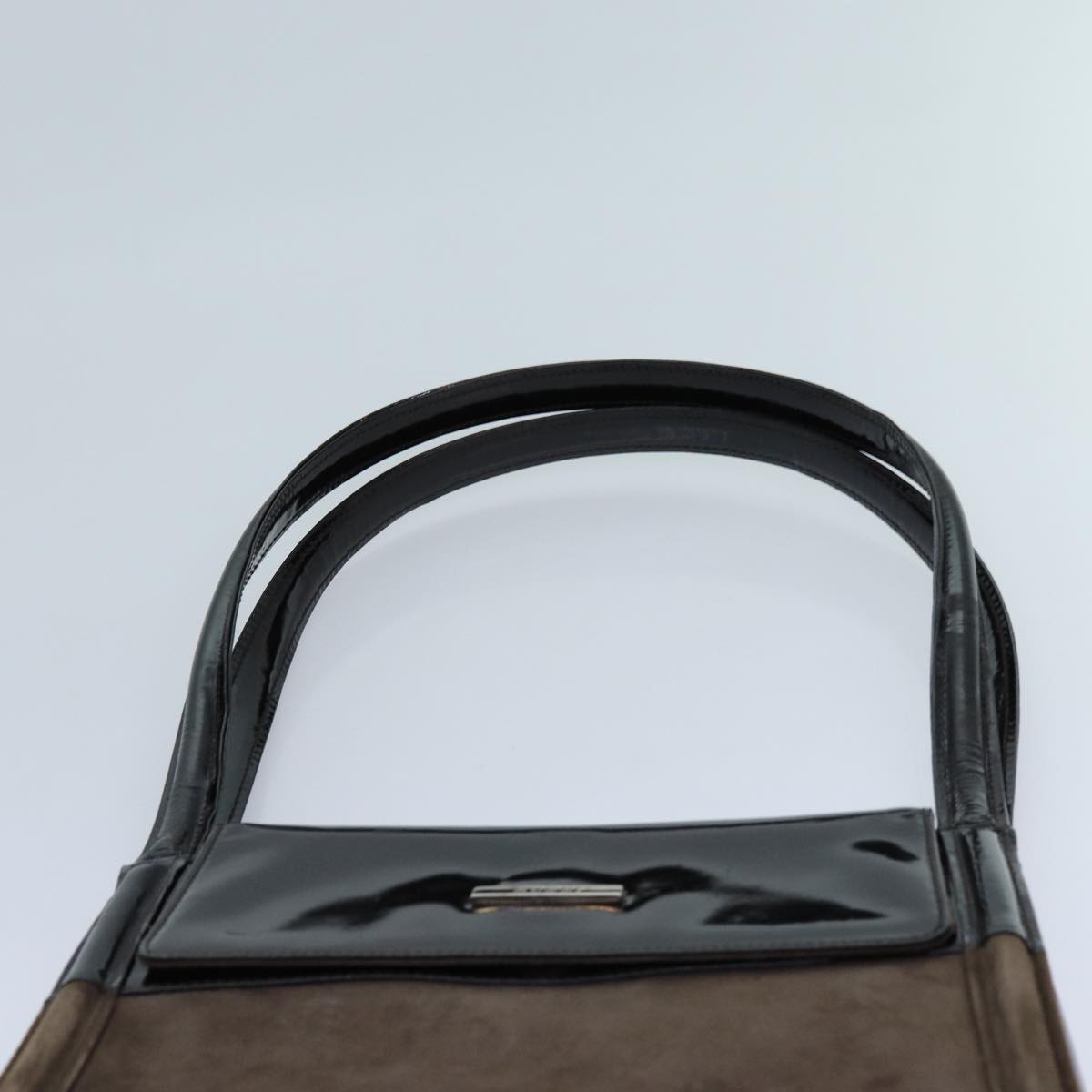GUCCI Shoulder Bag Patent leather Brown 71917