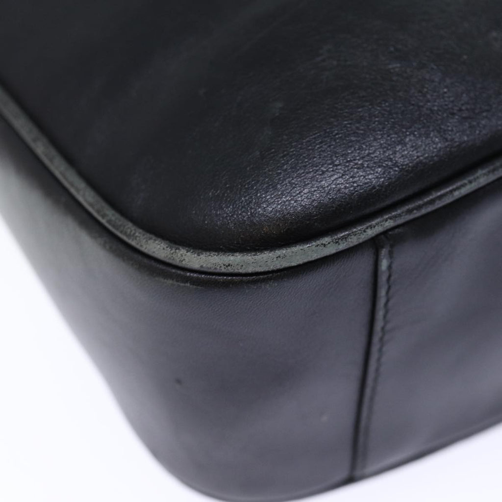 GUCCI Bamboo Shoulder Bag Leather 2way Black 001 1705 1638 71919