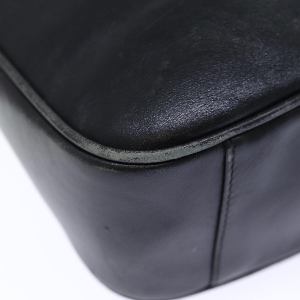 GUCCI Bamboo Shoulder Bag Leather 2way Black 001 1705 1638 71919