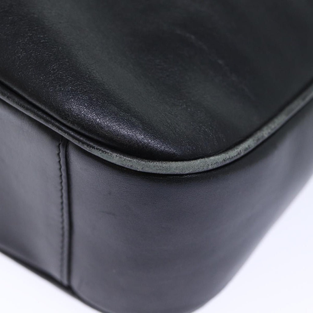 GUCCI Bamboo Shoulder Bag Leather 2way Black 001 1705 1638 71919