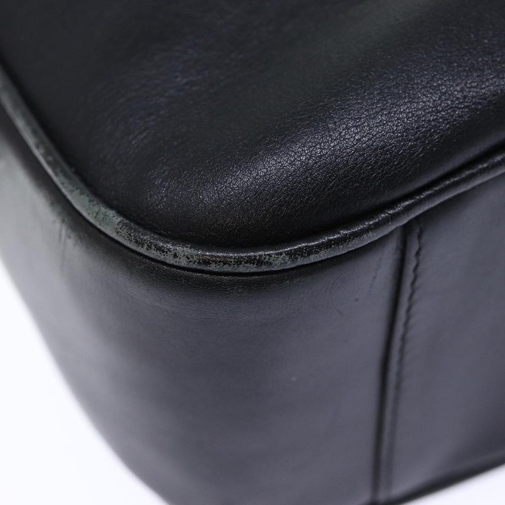 GUCCI Bamboo Shoulder Bag Leather 2way Black 001 1705 1638 71919