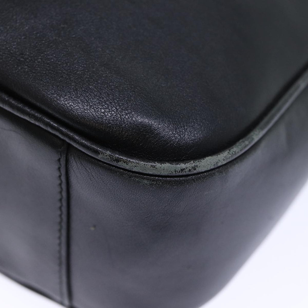 GUCCI Bamboo Shoulder Bag Leather 2way Black 001 1705 1638 71919