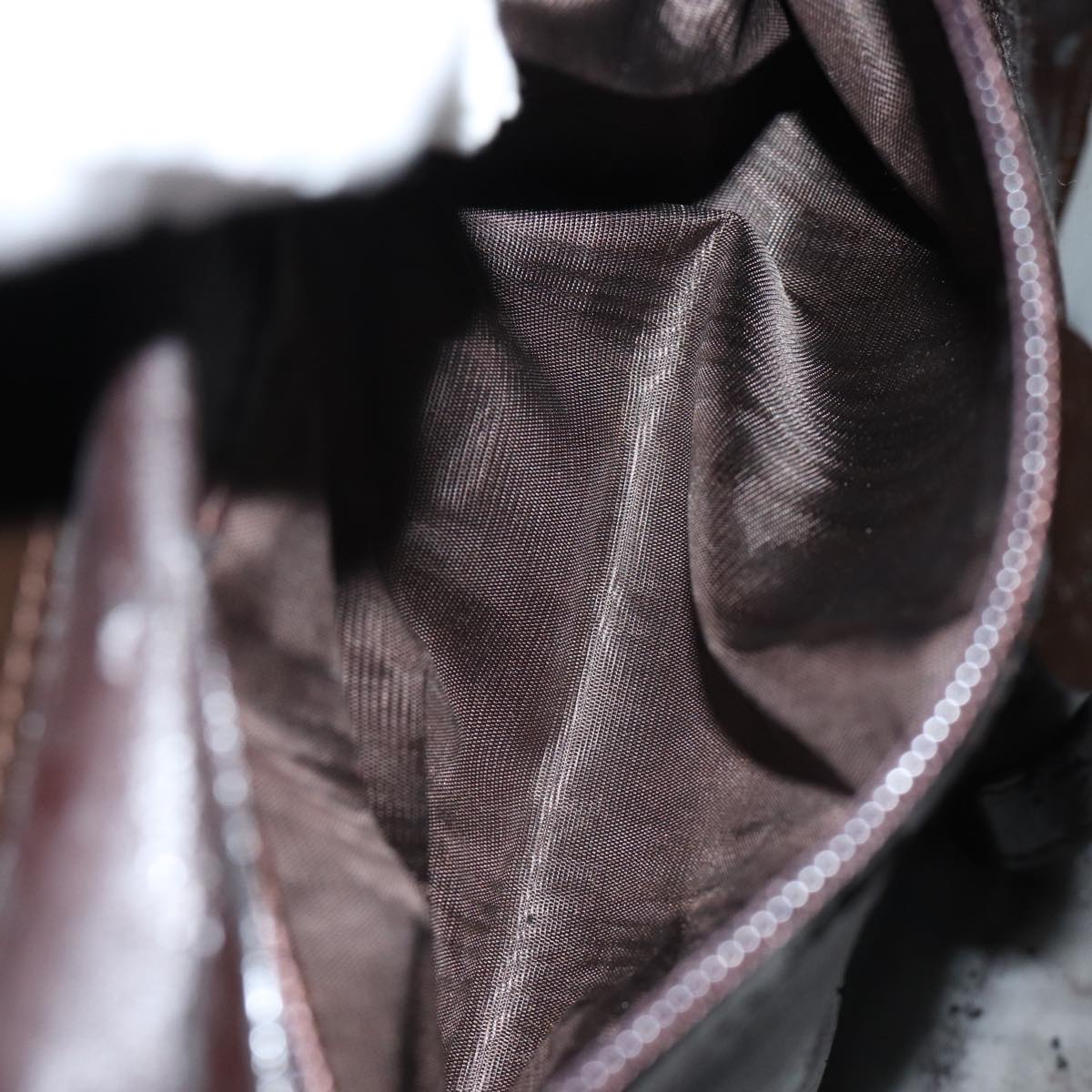 GUCCI Hand Bag Patent Nylon Brown 013 2122 2298 71922