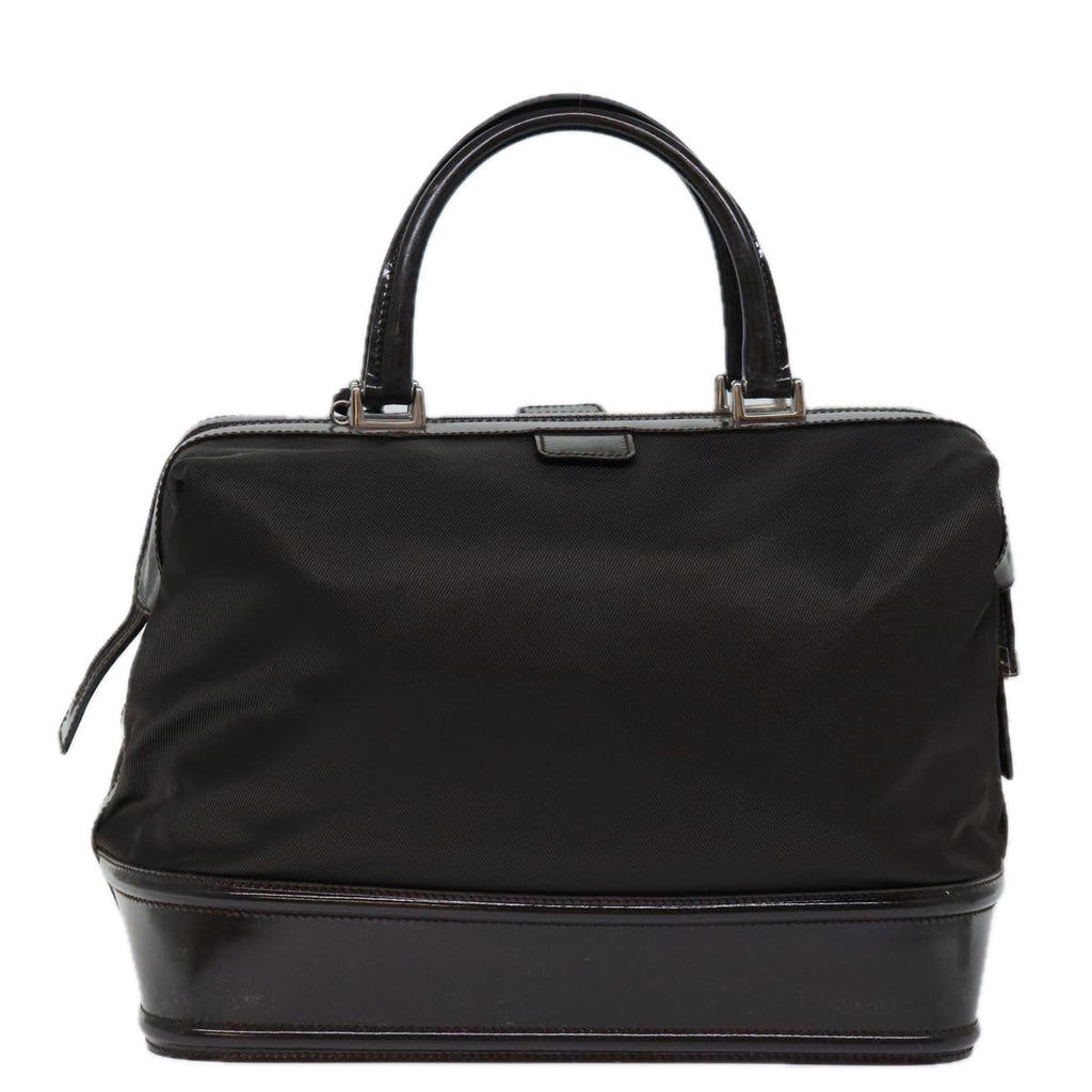 GUCCI Hand Bag Patent Nylon Brown 013 2122 2298 71922