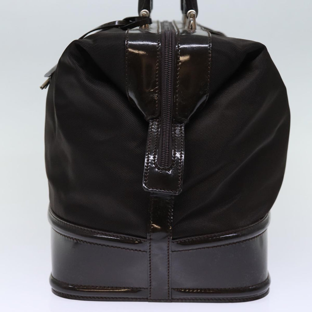 GUCCI Hand Bag Patent Nylon Brown 013 2122 2298 71922