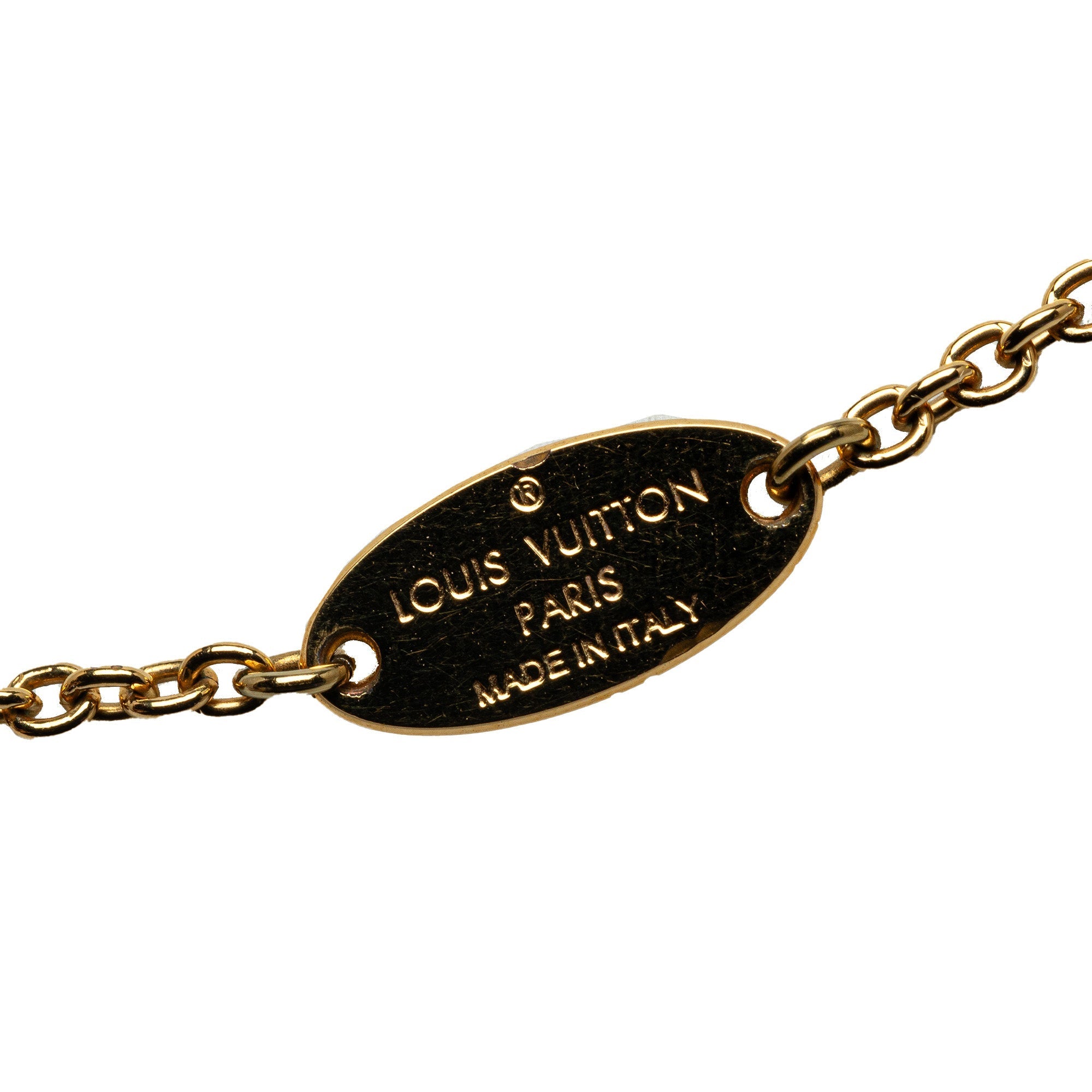 Gold Louis Vuitton Essential V Necklace