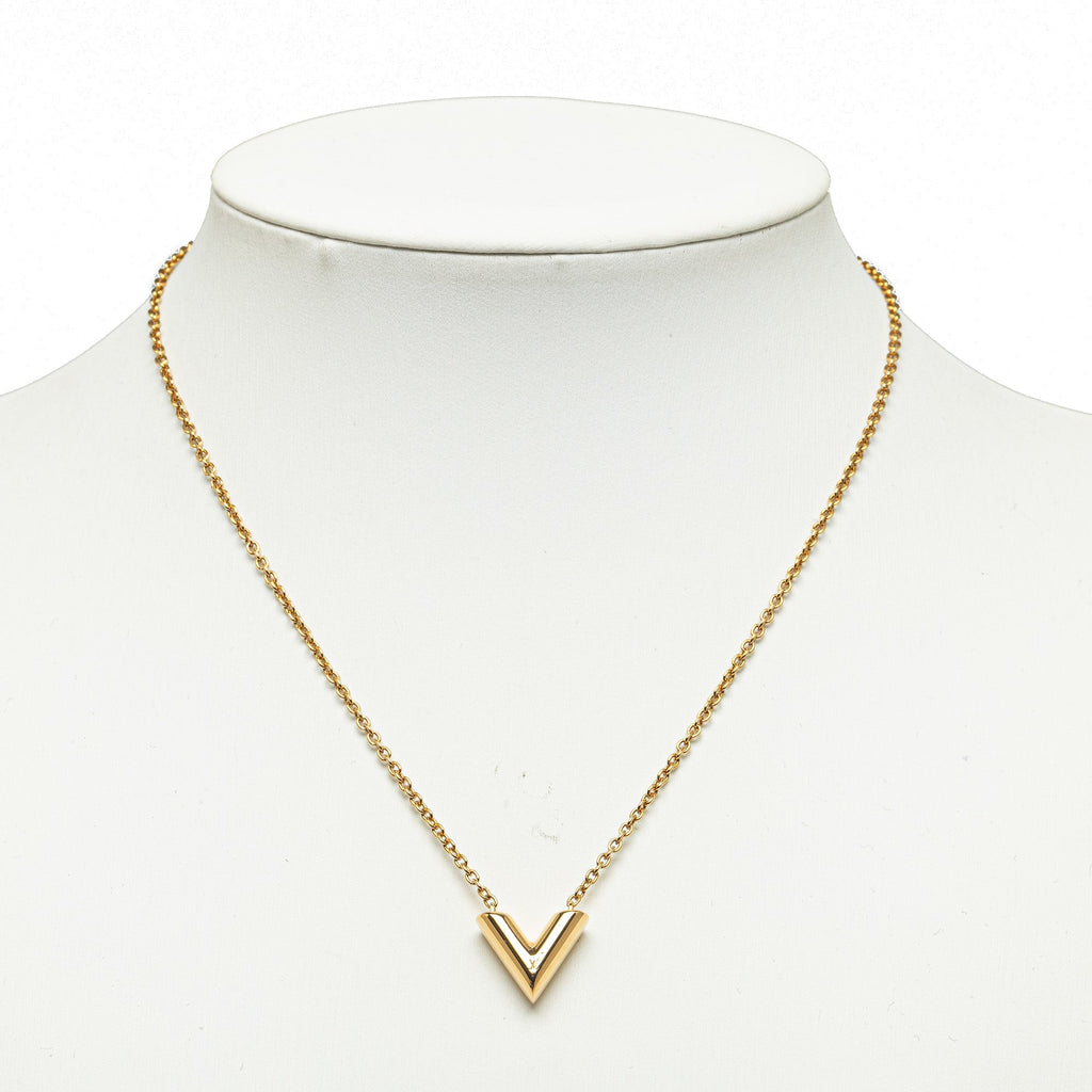 Gold Louis Vuitton Essential V Necklace