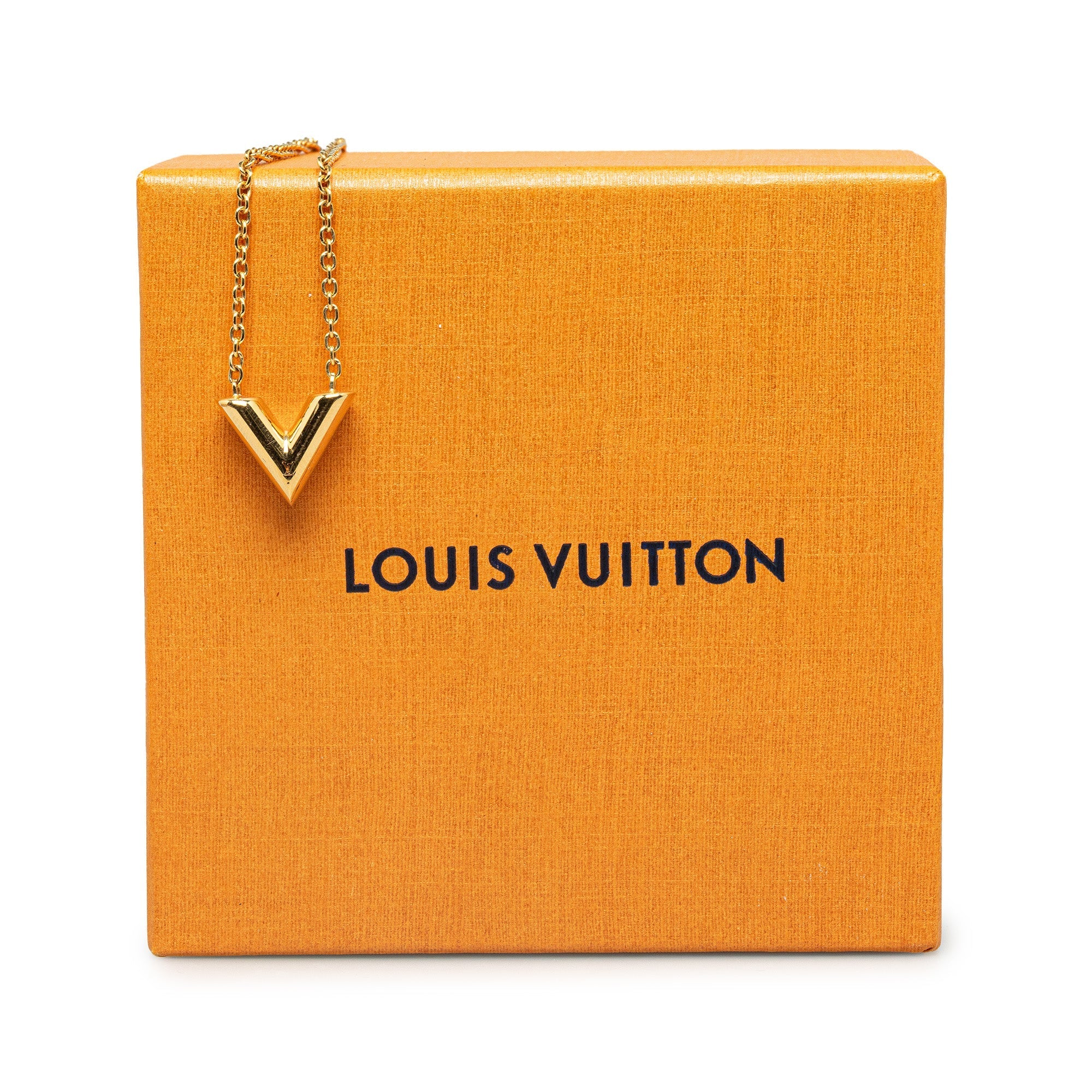 Gold Louis Vuitton Essential V Necklace