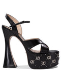 GUCCI Interlocking G Studded Heeled Sandals