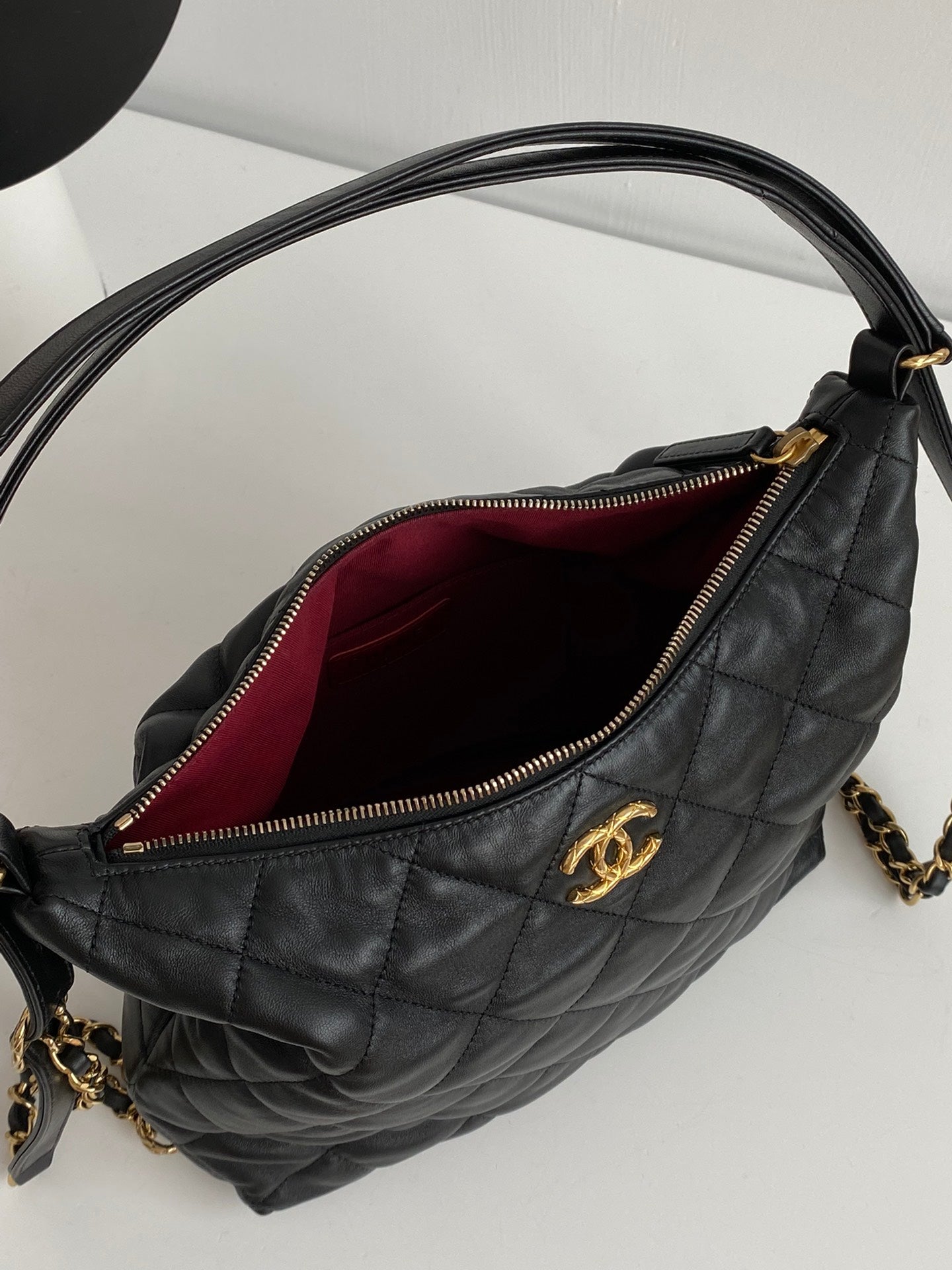 CHLMaxi Hobo Bag Black For Women, Women’s Bags 13.7in/35cm AS3488 B08857 94305