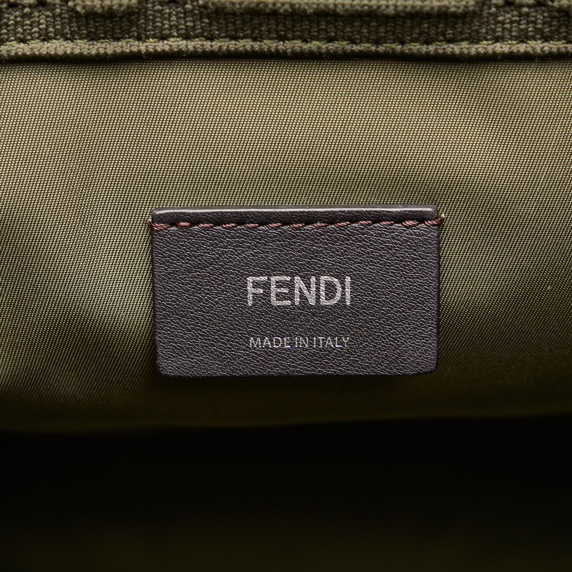 Green Fendi Medium Zucca Sunshine Shopper Tote Satchel