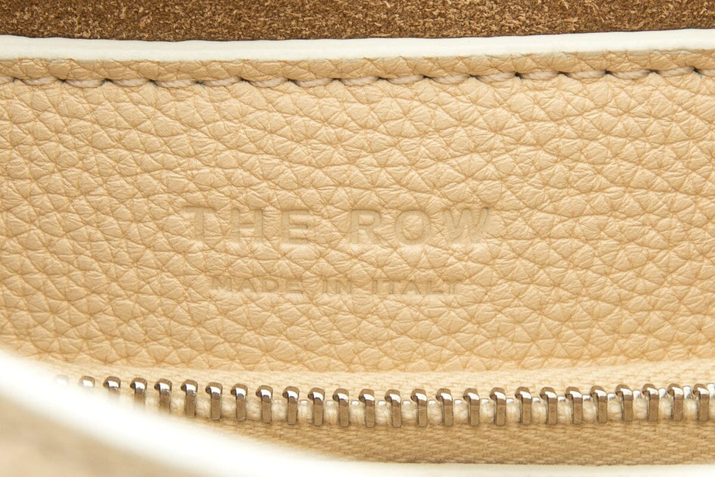 The Row Ivory Fine Grain Leather "The Sidekick" Handbag