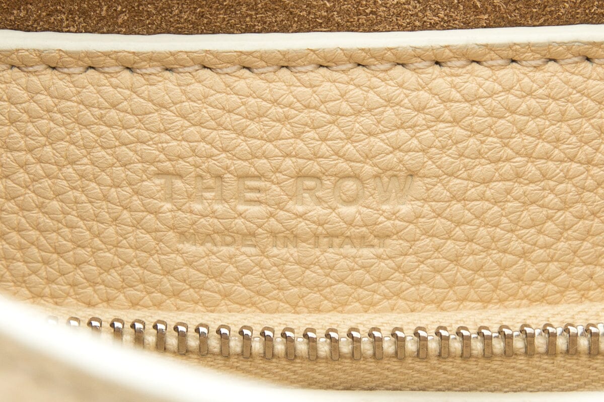 The Row Ivory Fine Grain Leather "The Sidekick" Handbag