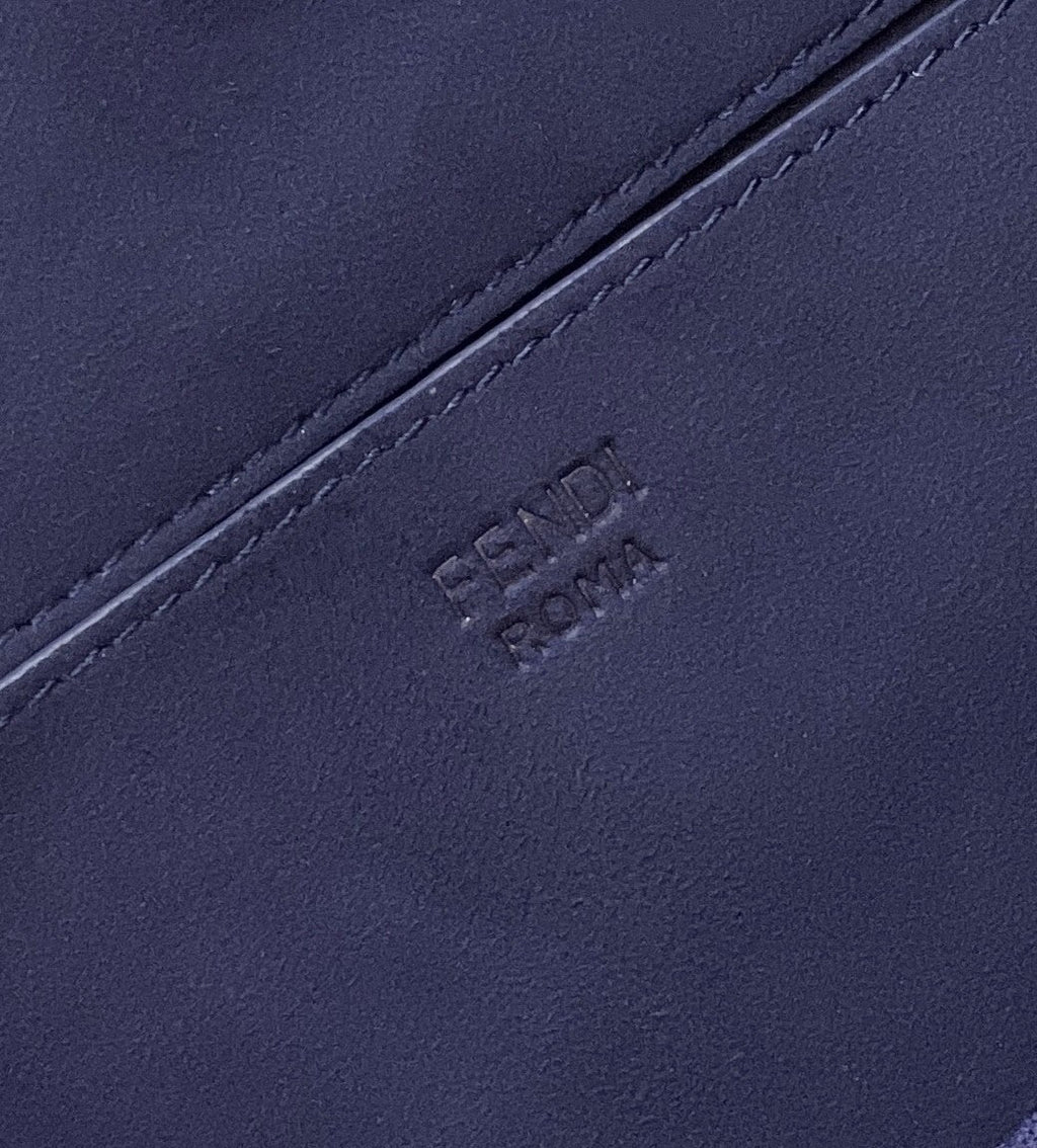 FI Baguette Chain MiGLAMI Navy Blue FF Fabric Bag For Woman 14.5cm/6in