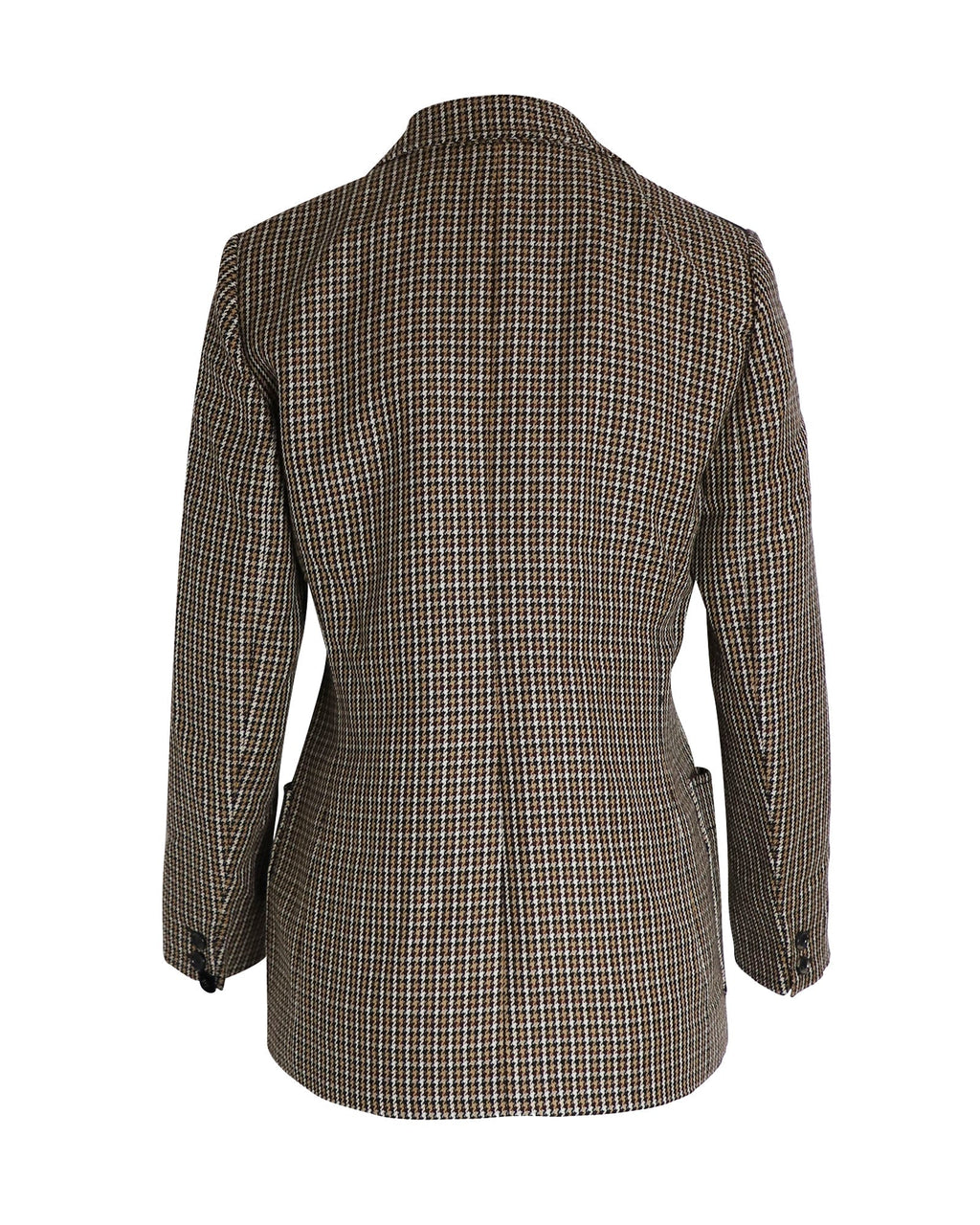 Louis Vuitton 2014 Houndstooth Print Blazer in Brown Wool