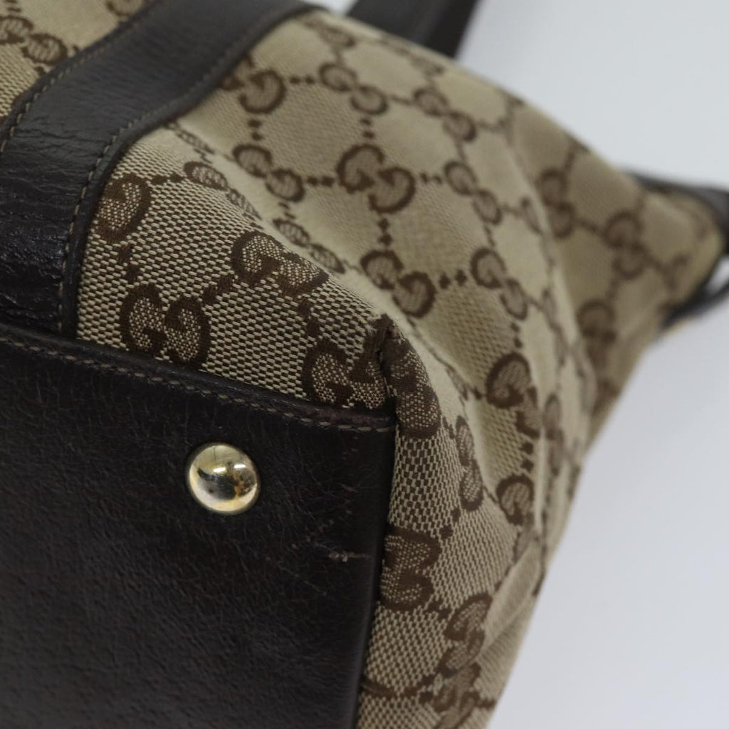 GUCCI GG Canvas Shoulder Bag Beige 141470 72027