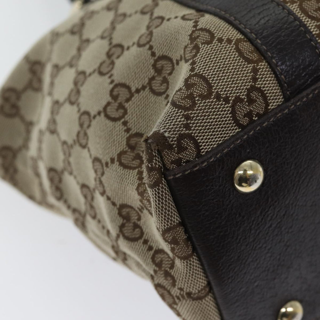GUCCI GG Canvas Shoulder Bag Beige 141470 72027