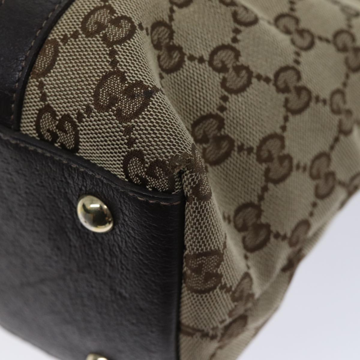 GUCCI GG Canvas Shoulder Bag Beige 141470 72027
