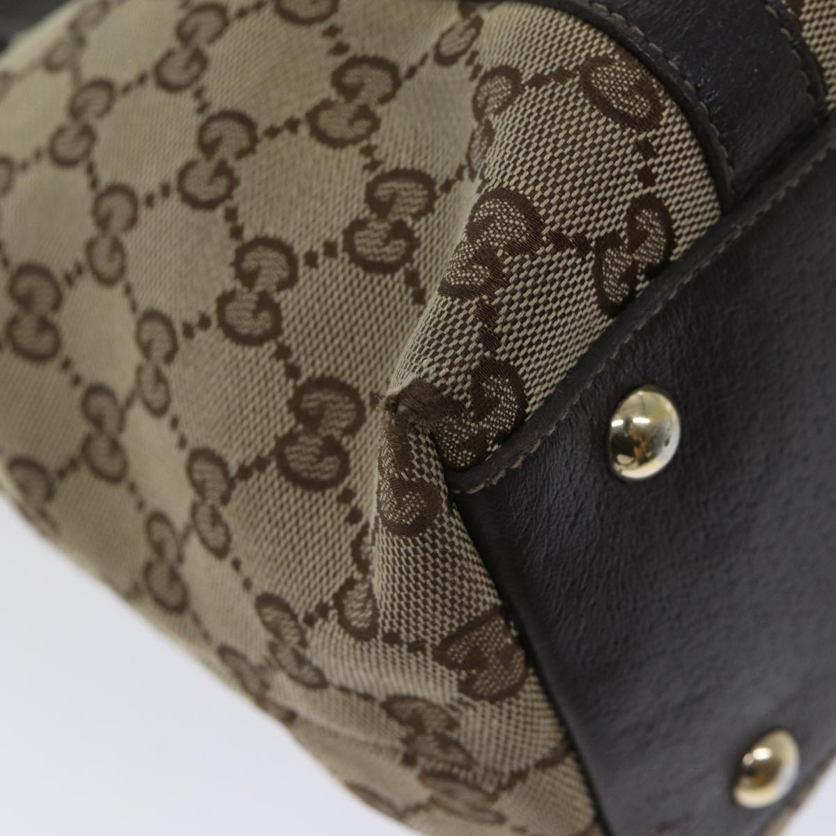 GUCCI GG Canvas Shoulder Bag Beige 141470 72027