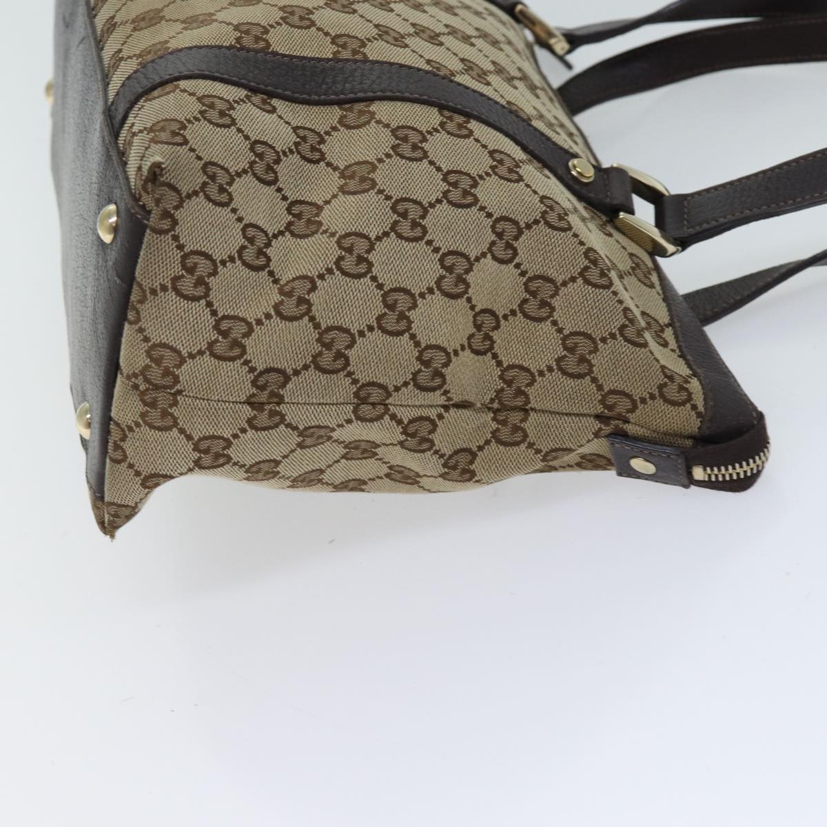 GUCCI GG Canvas Shoulder Bag Beige 141470 72027