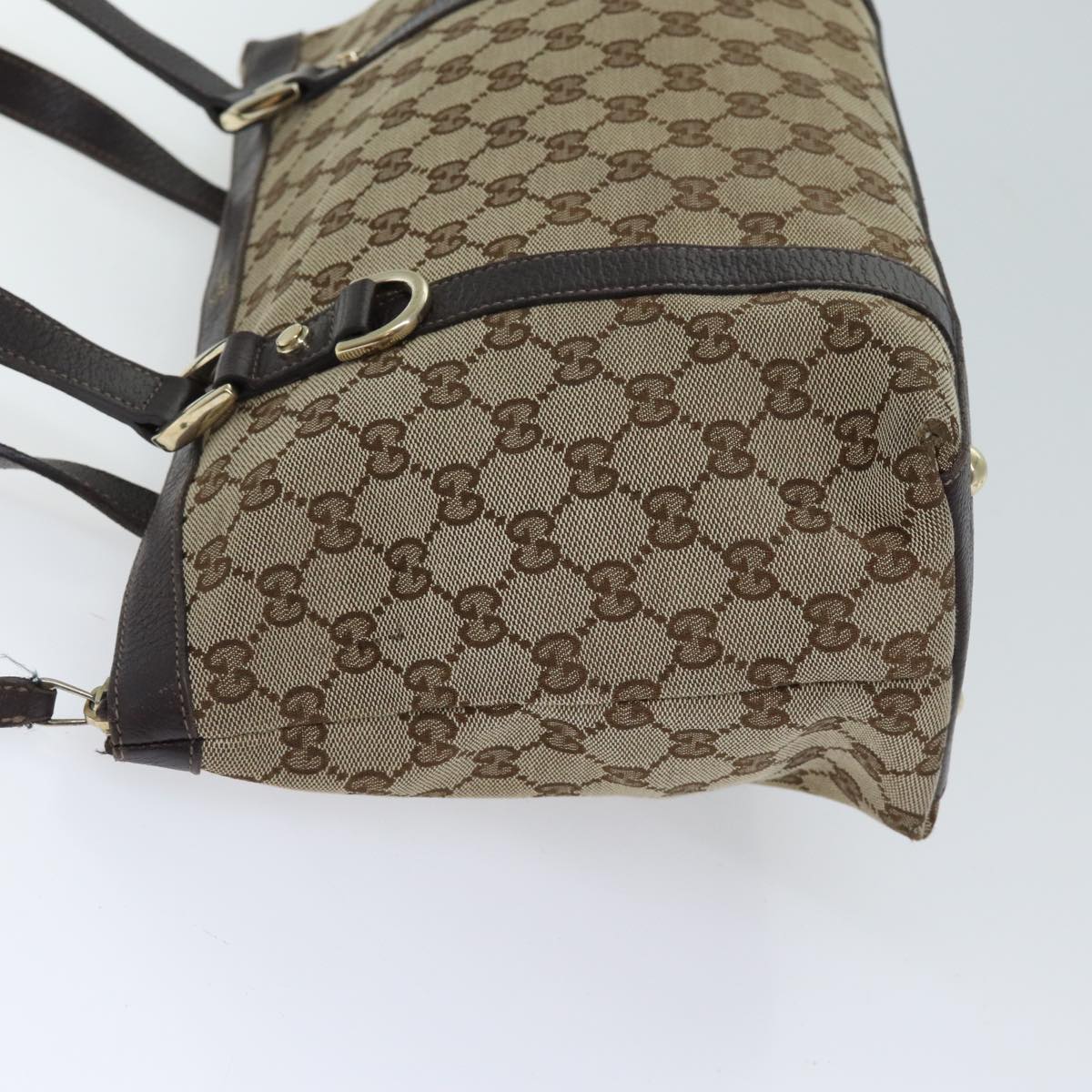 GUCCI GG Canvas Shoulder Bag Beige 141470 72027