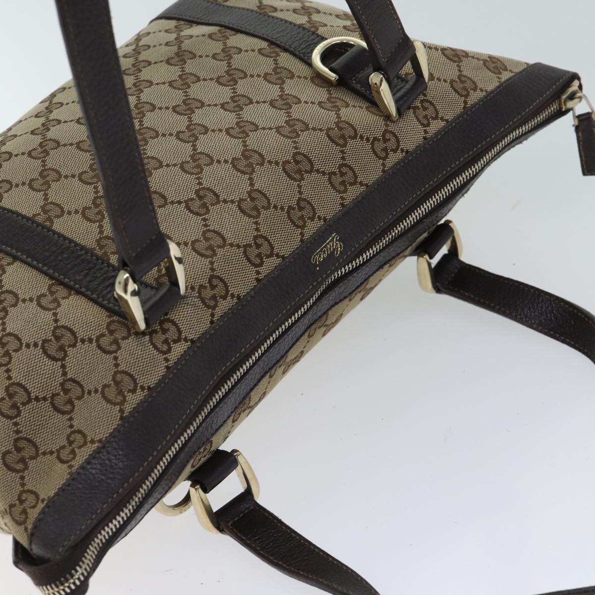 GUCCI GG Canvas Shoulder Bag Beige 141470 72027