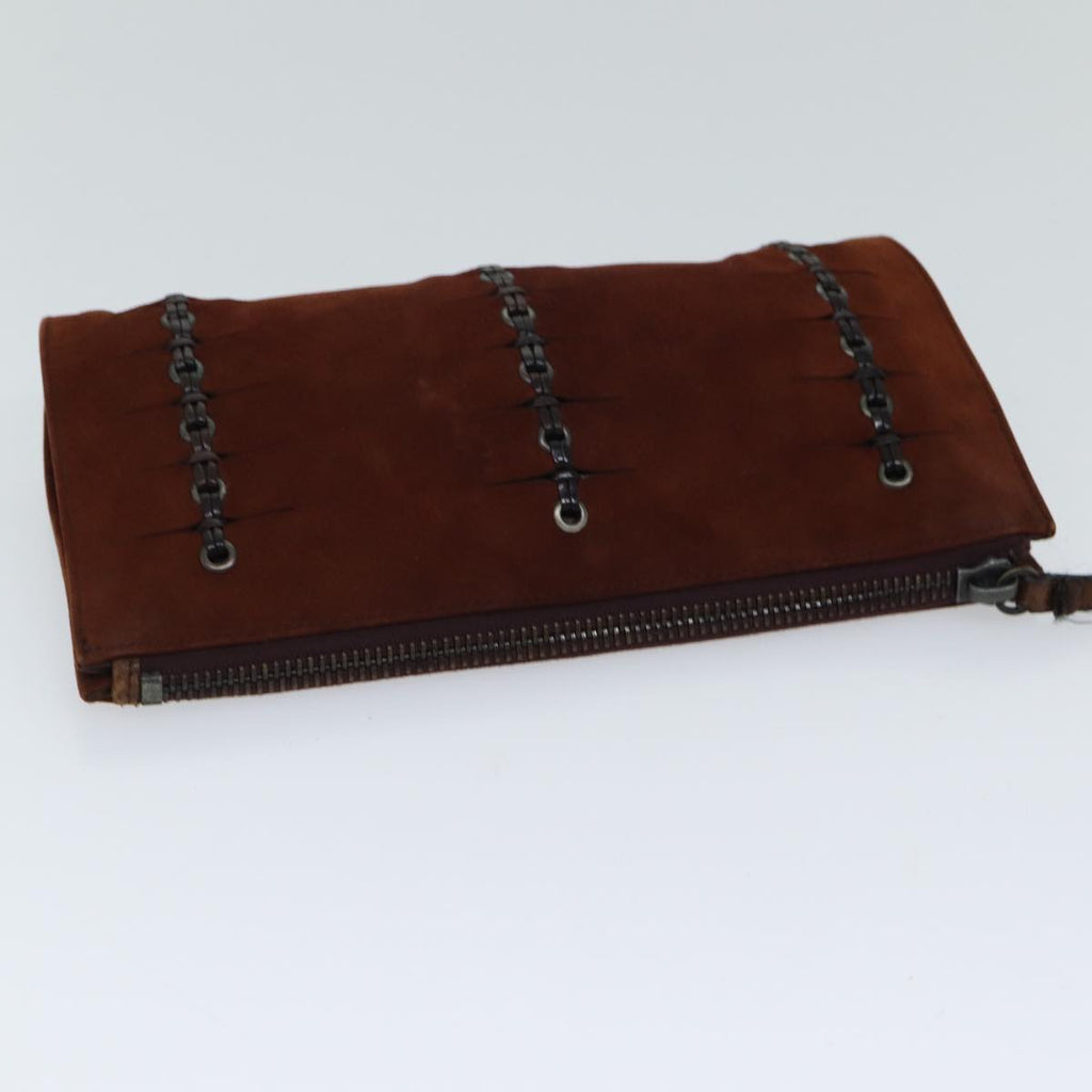 GUCCI Pouch Suede Brown 101684 72036