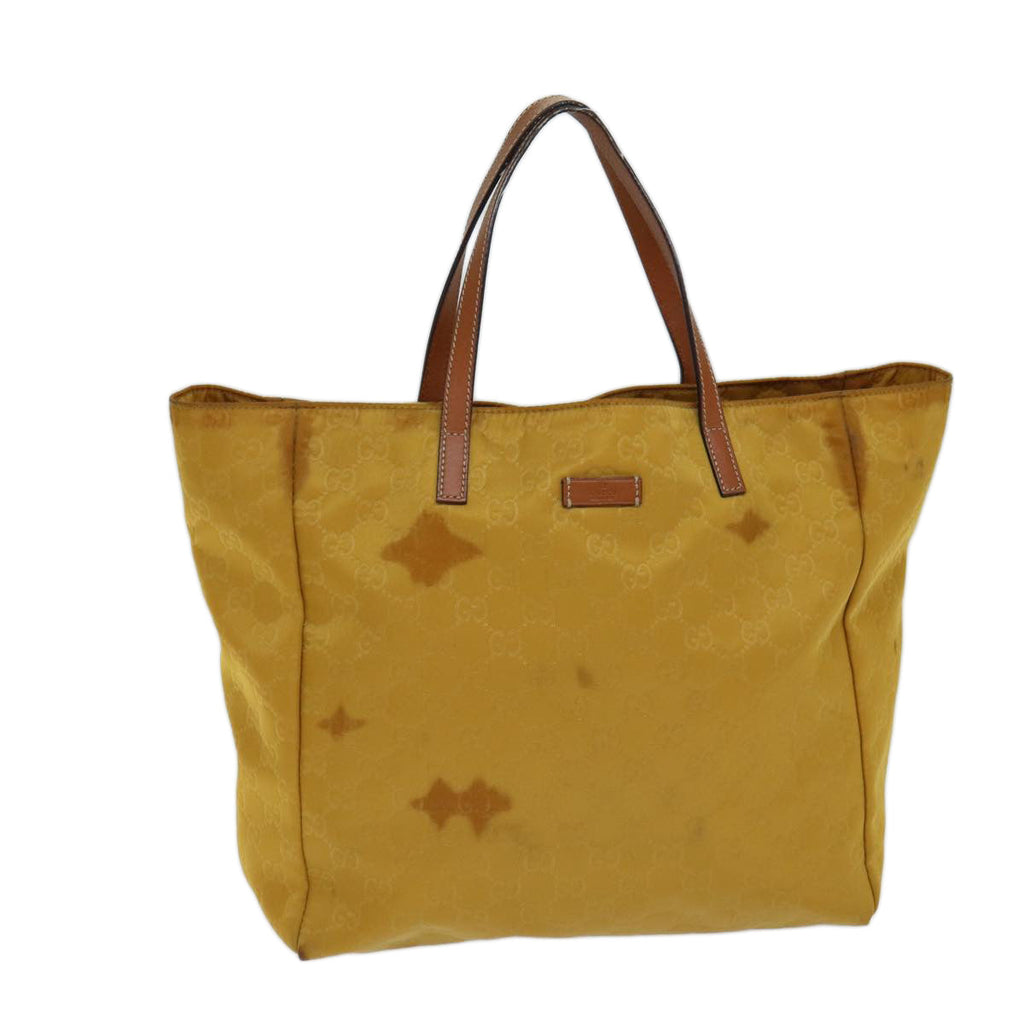 GUCCI GG Canvas Tote Bag Yellow 282439 72047