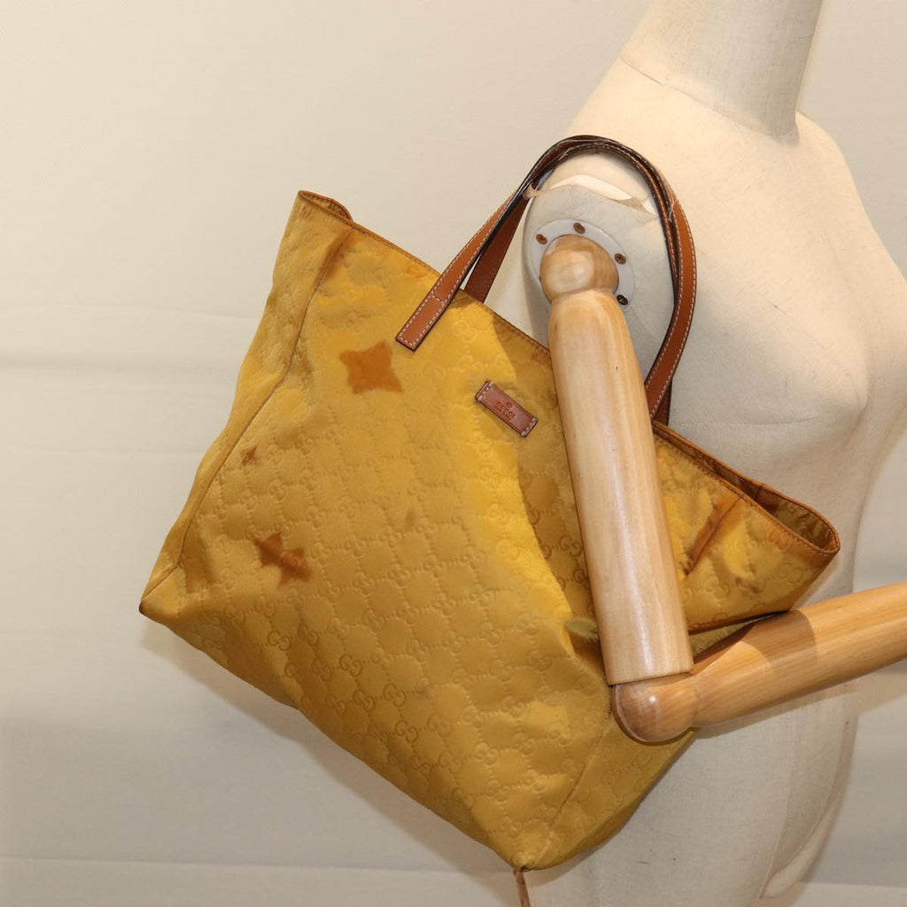 GUCCI GG Canvas Tote Bag Yellow 282439 72047