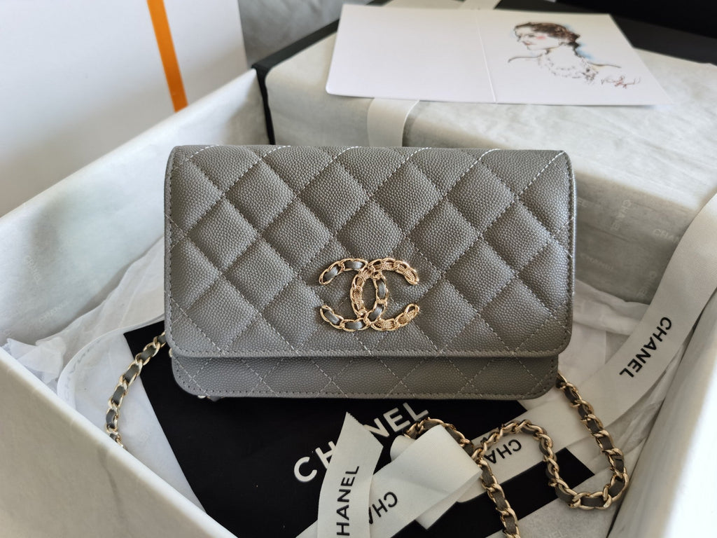 CHLMini GlamIap Bag Grey For Women 7.2in/18.5cm