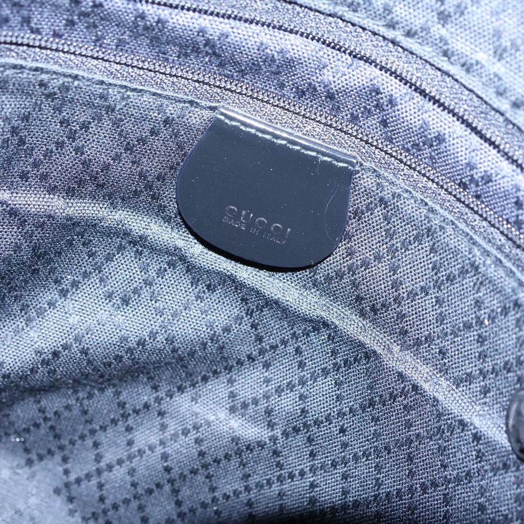 GUCCI Bamboo Hand Bag Nylon 2way Black 001 123 1577 72082