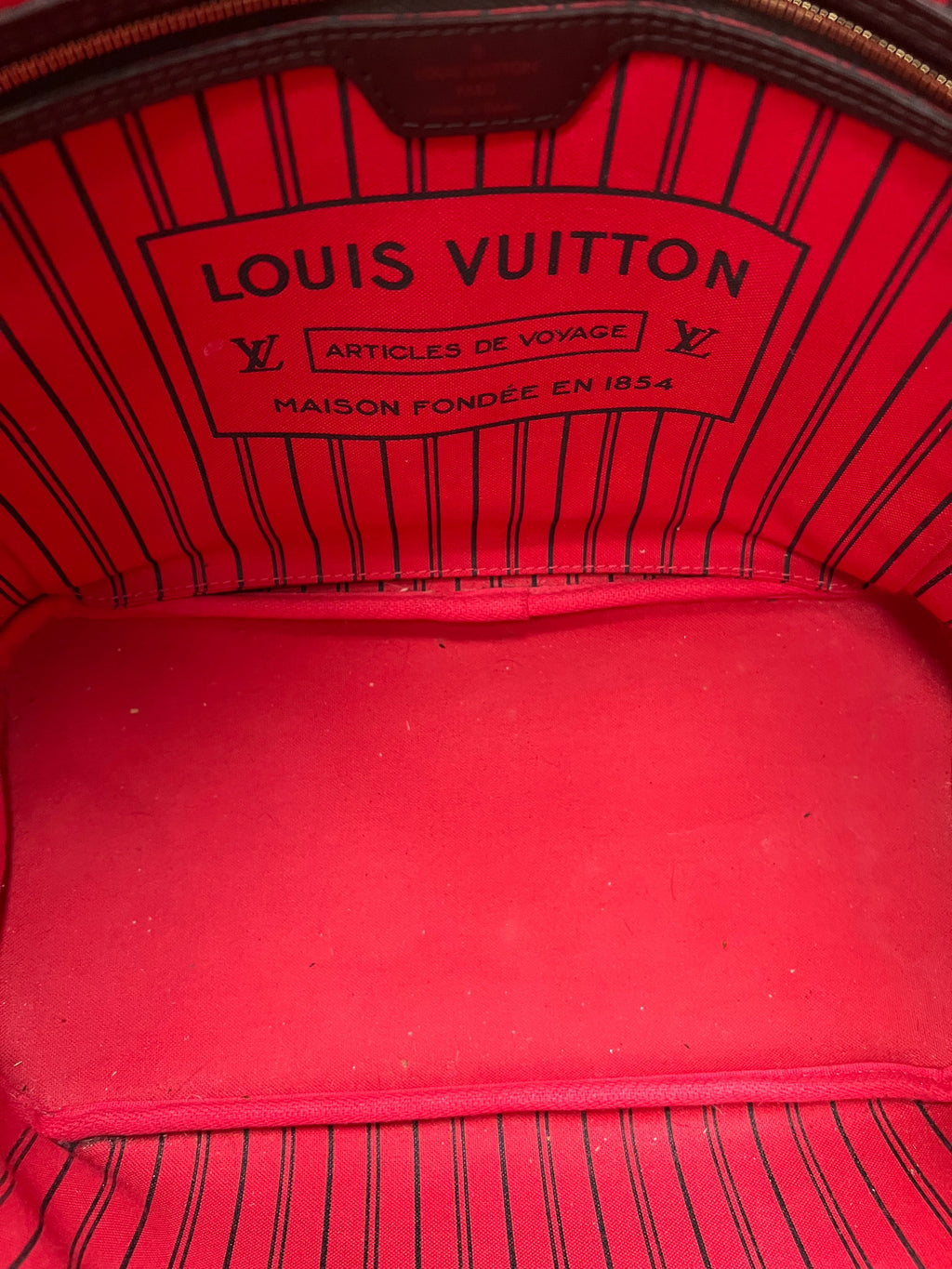 Louis Vuitton Neverfull MM Damier Ebene Cherry Interior (RRP £1,410)