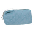 GUCCI GG Canvas Pouch Light Blue 039 1118 72109