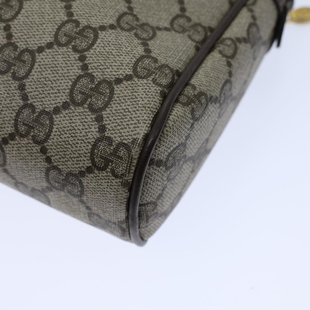 GUCCI GG Canvas Web Sherry Line Clutch Bag PVC Beige Green Red 72151