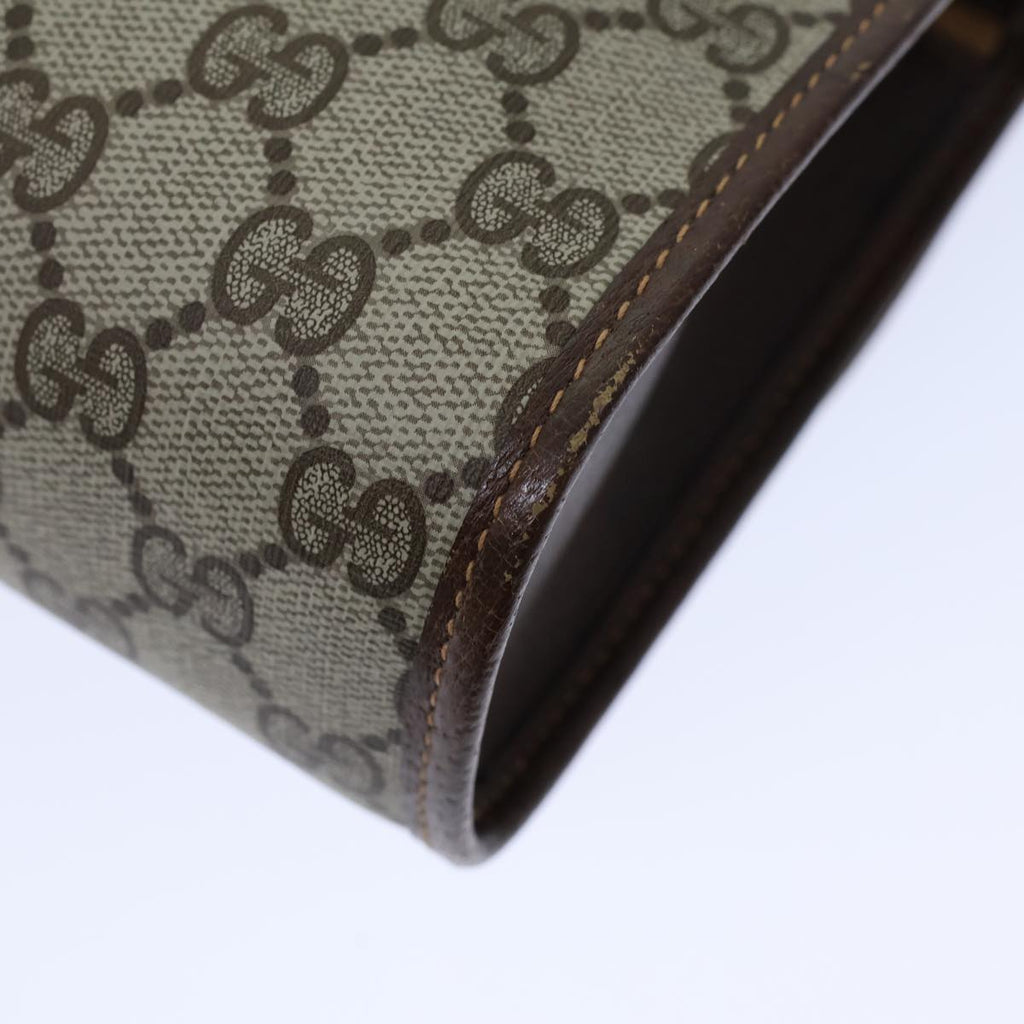 GUCCI GG Canvas Web Sherry Line Clutch Bag PVC Beige Green Red 72156